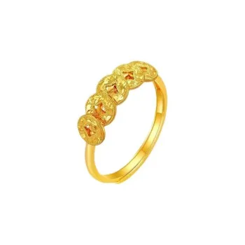 Old Qingyun Silver Building 999 Fine Silver Rings Unisex