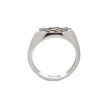 CELINE Brass Rings Unisex Silver