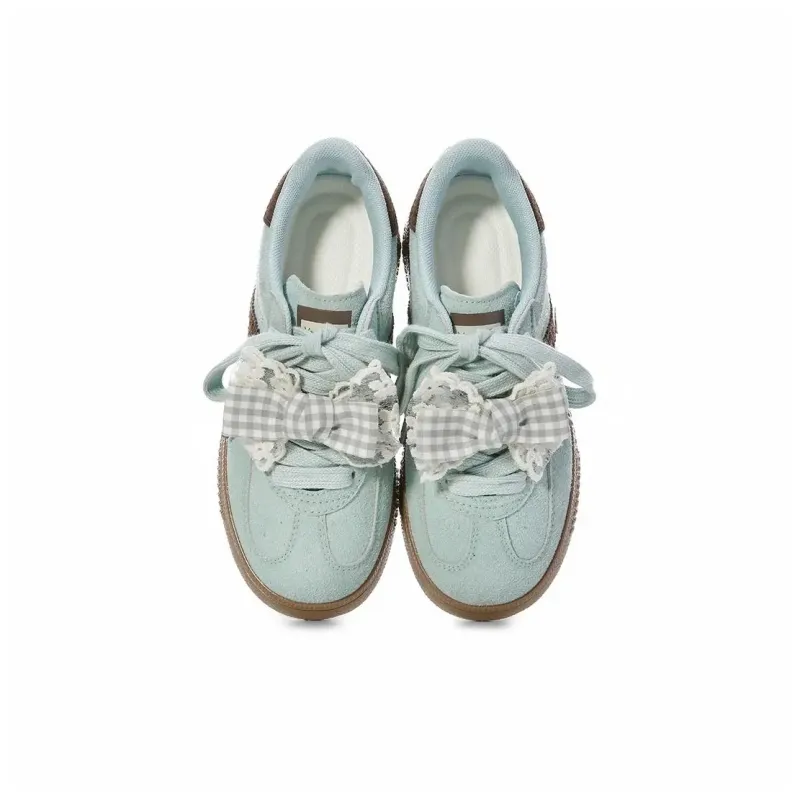 UNIITY Skateboard Shoes Women's Low Top Yellow Blue/Green Brown/Cream Blue-23