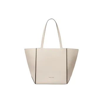 MICHAEL KORS Jordi Cow Leather Tote Bag, Shopping Bag, Shoulder Bag Large Size Women's Light Sand