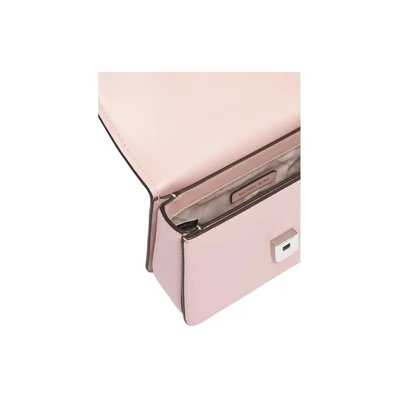 MICHAEL KORS Delancey Split Cow Leather One Shoulder Handbag Small Size Women's Light Pink-4