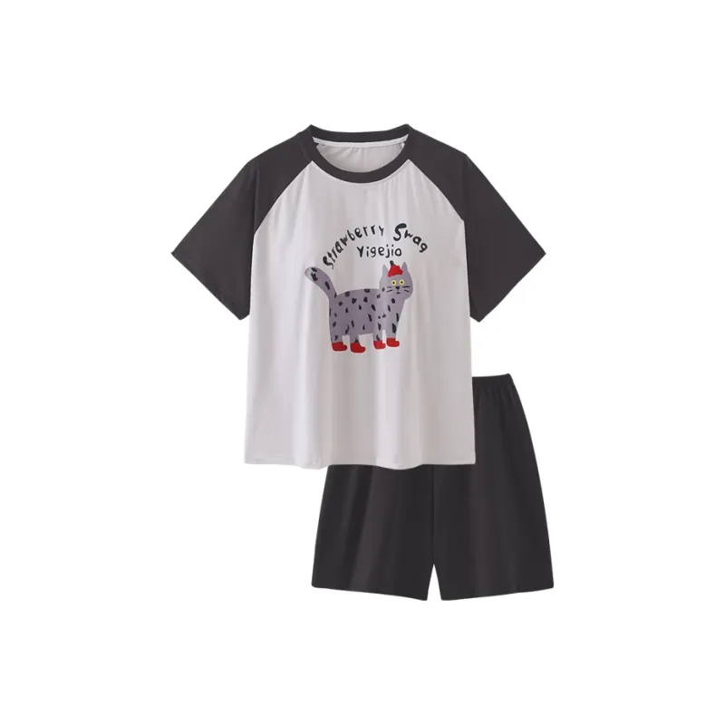 O'MESIK Pajama Set Women's Gray-0