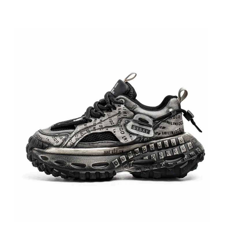 JANE HARLOW Anti Slip And Wear Resistant Height Increasing Low Top Chunky Sneakers Men's-18