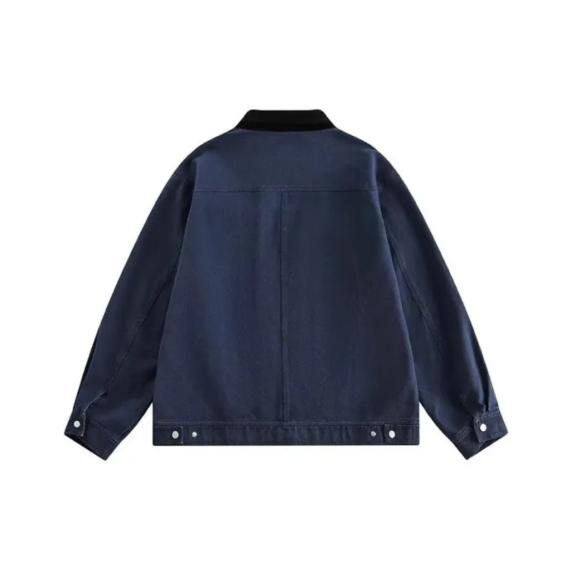 PAINT STAIN Jackets Unisex Blue-1