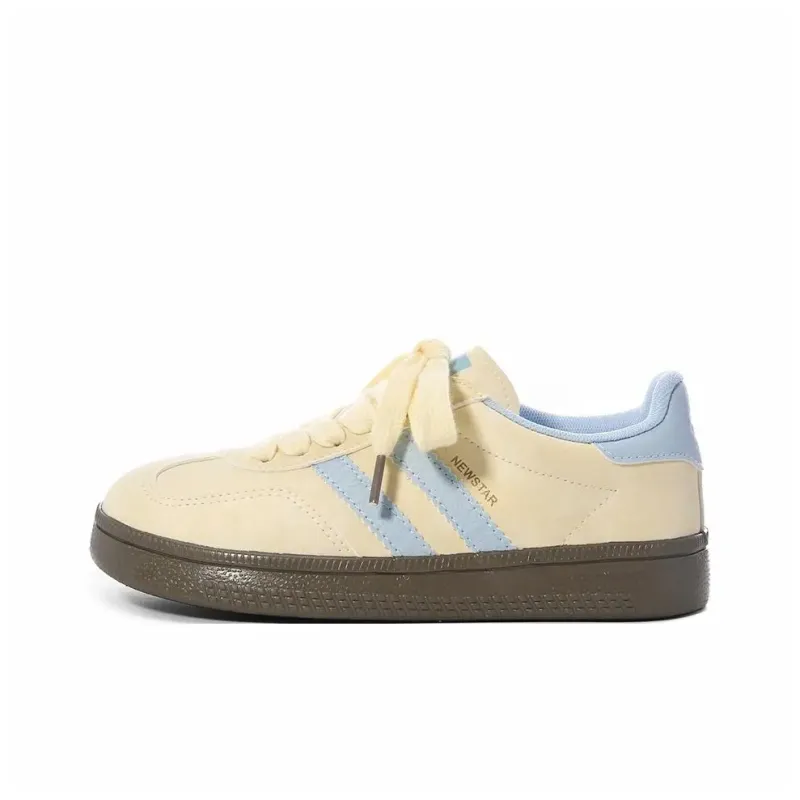 UNIITY Skateboard Shoes Women's Low Top Yellow Blue/Green Brown/Cream Blue-1