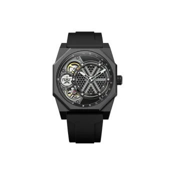 LINGKE Water Resistant Glow in The Dark Automatic Mechanical Movement Silicone Strap Watch Men's Watches Cut Out Dial