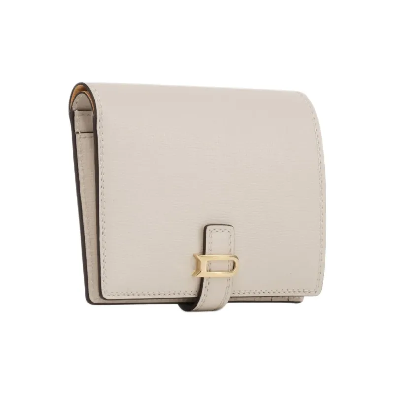 Delvau Cow Leather Wallet Unisex Gray-1