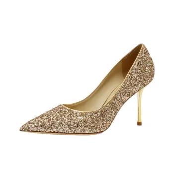 Houseofavenues Slim Heel High Heels Women's Gold