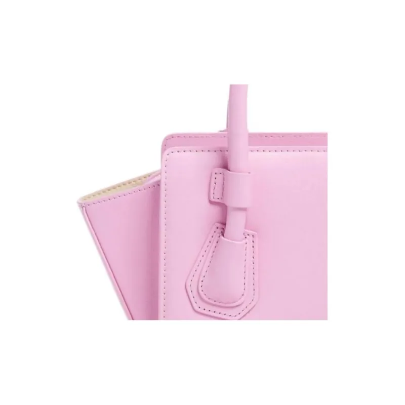 GUESS Genuine Leather Suede Tote Bag Shopping Bag Handbag Crossbody Bag Mini Women's Pink-3