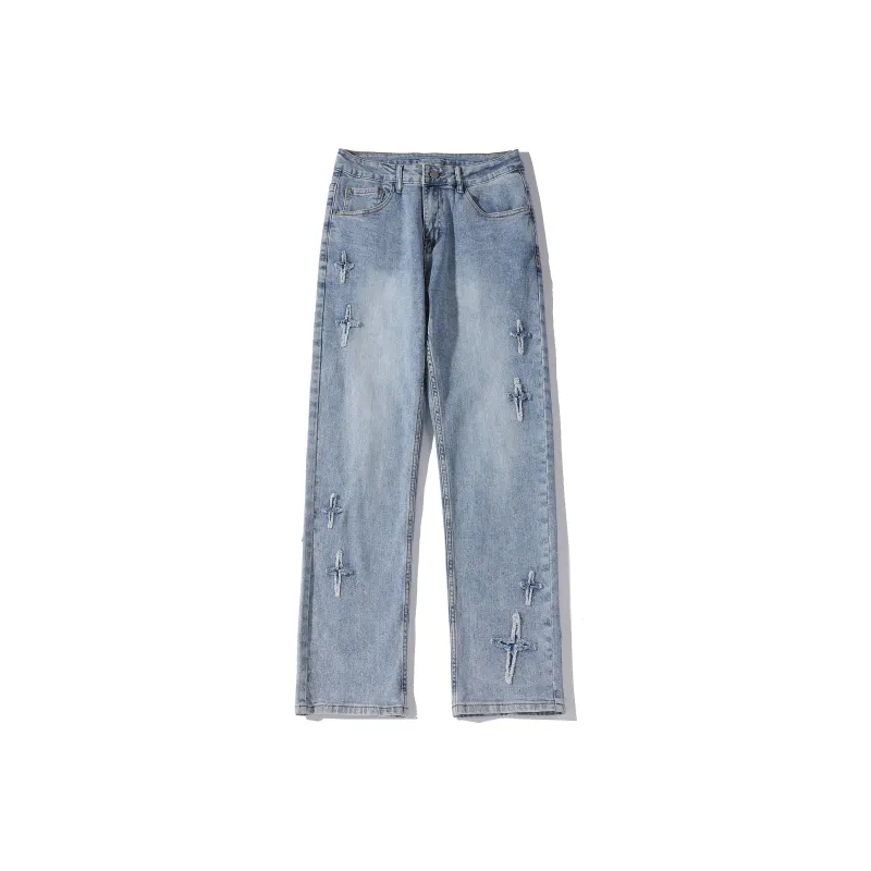 HOKLV Jeans Unisex-7
