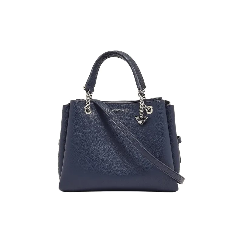 EMPORIO ARMANI PVC Polyvinyl Chloride Tote Bag, Shopping Bag, Shoulder Bag, Handbag Women's Marine Blue-1