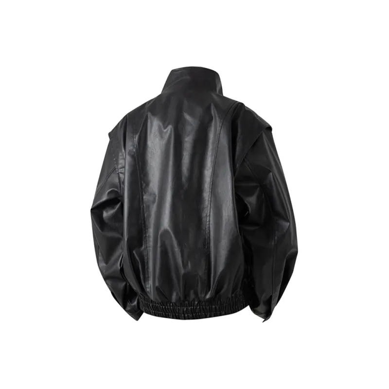 Ang2 Stu Leather Jacket Unisex Black-1