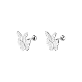 EAR PARTNER 999 Fine Silver Stud Earrings Women's