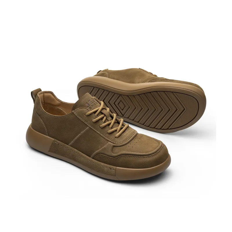 JEEP SPIRIT Slip Resistant Cushioning Wear Resistant Lightweight Low Top Skateboard Shoes Men's Coconut Brown-2