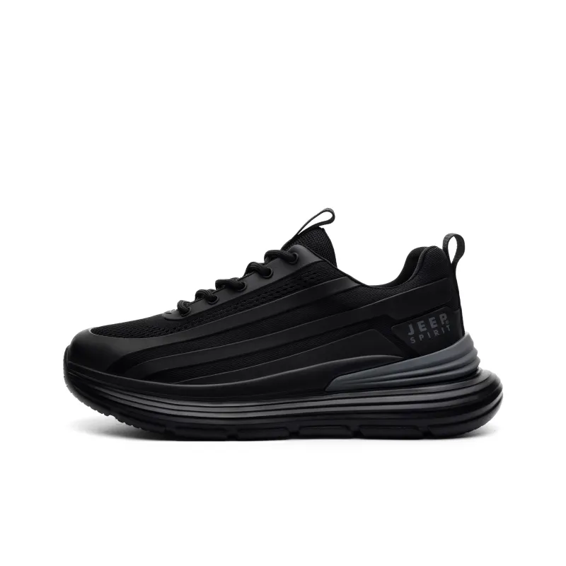 JEEP SPIRIT Chunky Sneakers Men Low Top Warrior Black-0