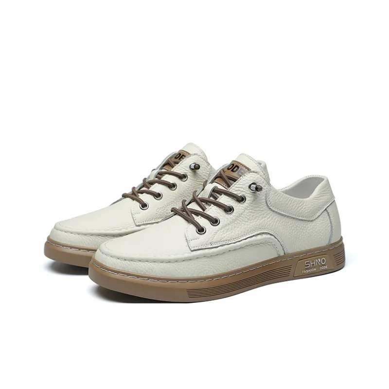 PLO CART Lightweight Low Top Skateboard Shoes Men's White-1