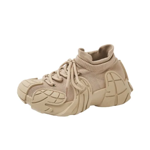 BANWEIDIYA Anti Slip And Wear Resistant Height Increasing Low Top Chunky Sneakers Women's