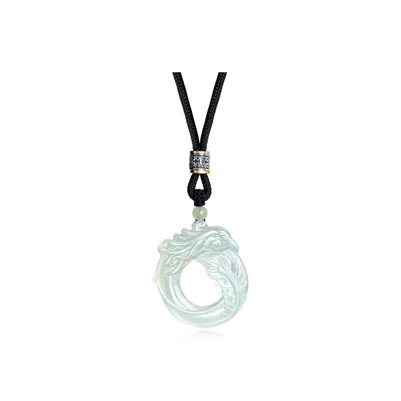 JIAOSHIYU Serpentine Jade Necklaces Unisex-2
