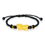 999 Fine Silver-Wealth Blessing Chinese Auspicious Animal Rope Bracelet, Large