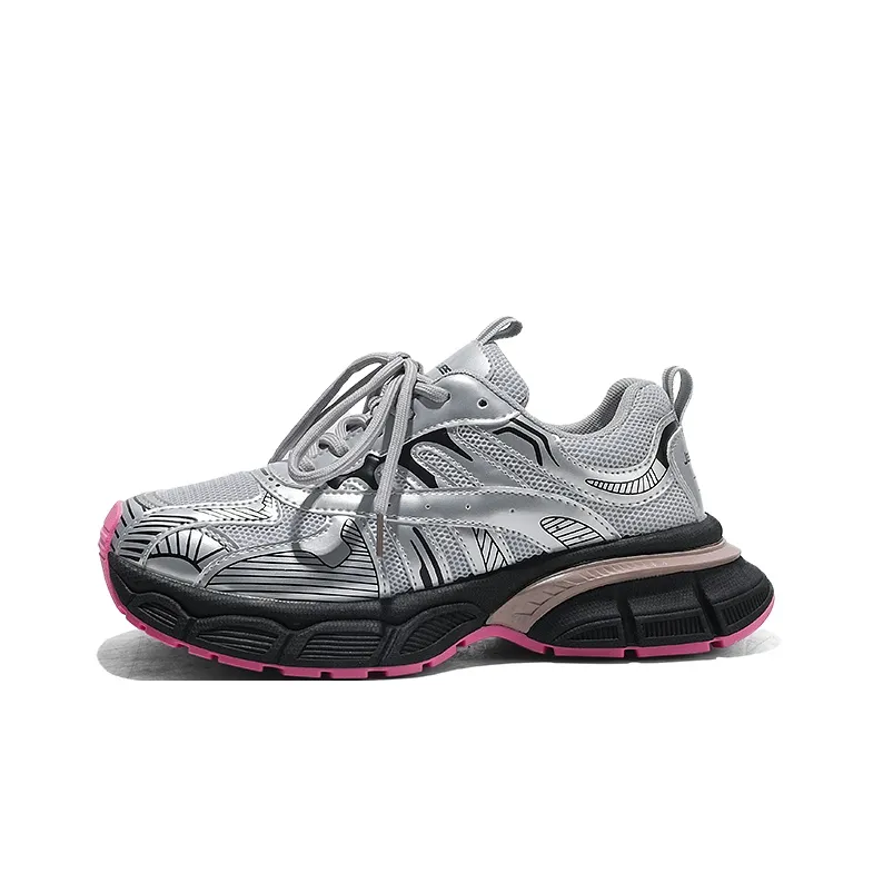 JEANSWEST Lightweight Anti Slip Low Top Chunky Sneakers Women's-5