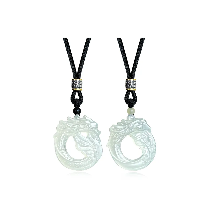 JIAOSHIYU Serpentine Jade Necklaces Unisex-4