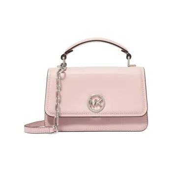 MICHAEL KORS Delancey Split Cow Leather One Shoulder Handbag Small Size Women's Light Pink