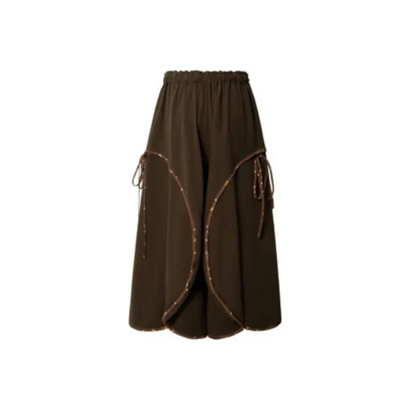 Udon House Casual Pants Women's Brown-1