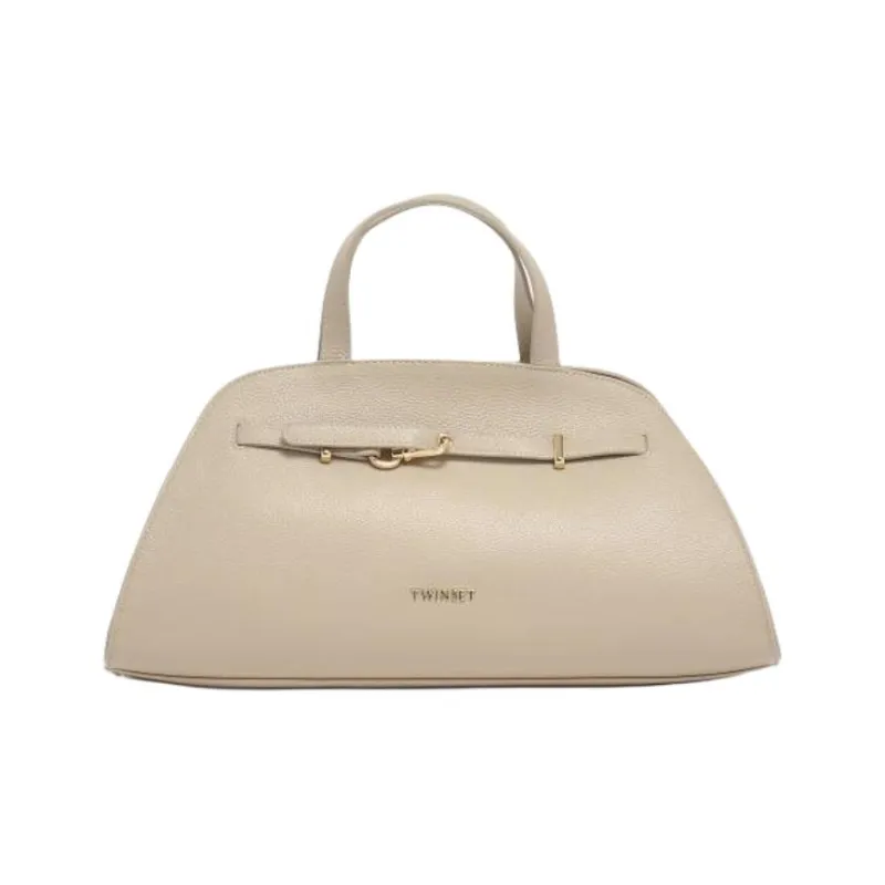 TWINSET MILANO Leather One Shoulder Handbags Women's Light Beige-0