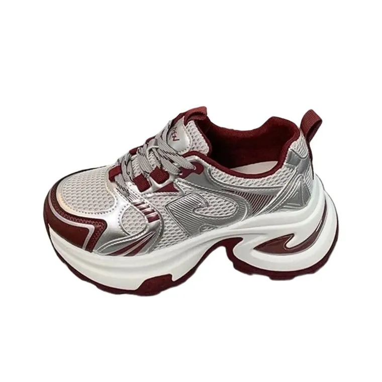 LIANGHUO Cushioning, Slip Resistant, Abrasion Resistant, Breathable, Impact Resistant Low Top Chunky Sneakers Women's-0