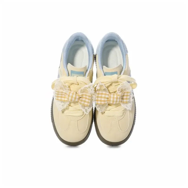 UNIITY Skateboard Shoes Women's Low Top Yellow Blue/Green Brown/Cream Blue-18