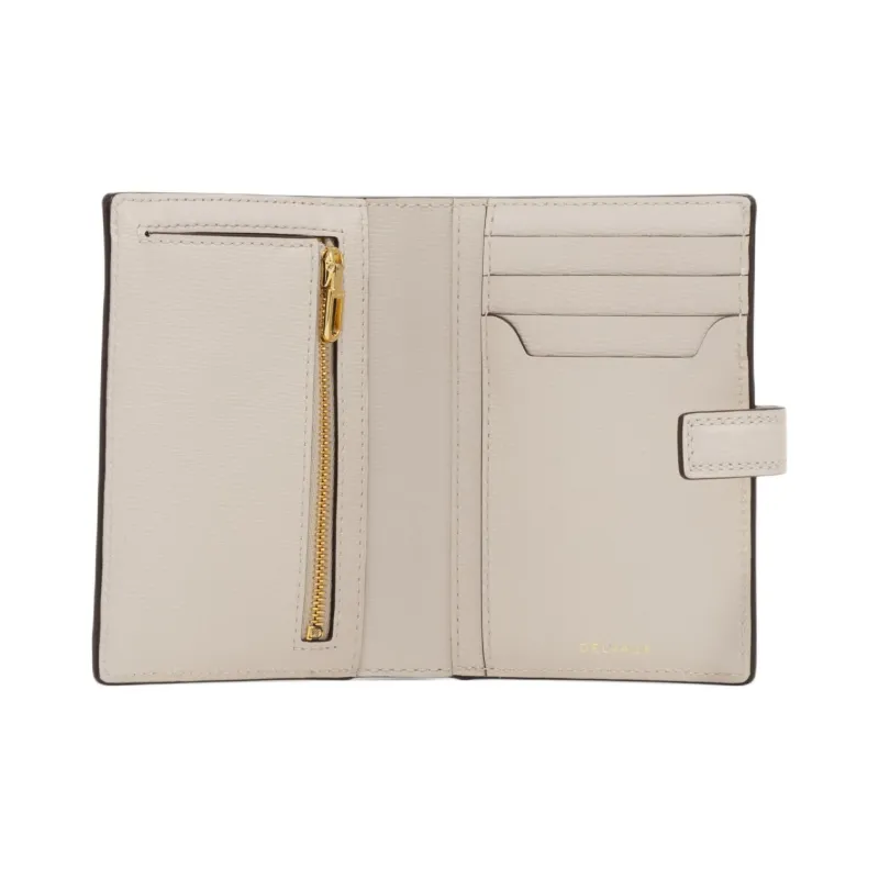 Delvau Cow Leather Wallet Unisex Gray-3