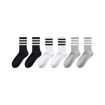 H YXIANG Mid Calf Socks Unisex 6 Pack