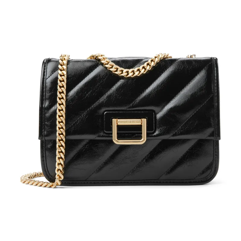 CHARLES&KEITH PU Shoulder Bag Small Size Women's _Nsec Black/Milk White-0