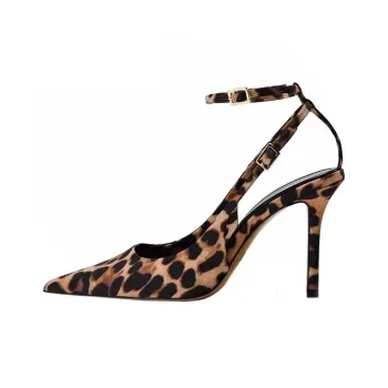 TADSW Slim Heel High Heels Women's Leopard Print