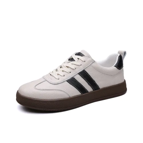 Tonlion Low Top Skateboard Shoes Men's White