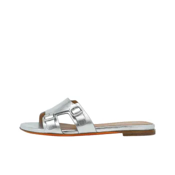 Santoni Slide Slippers Women's Silver