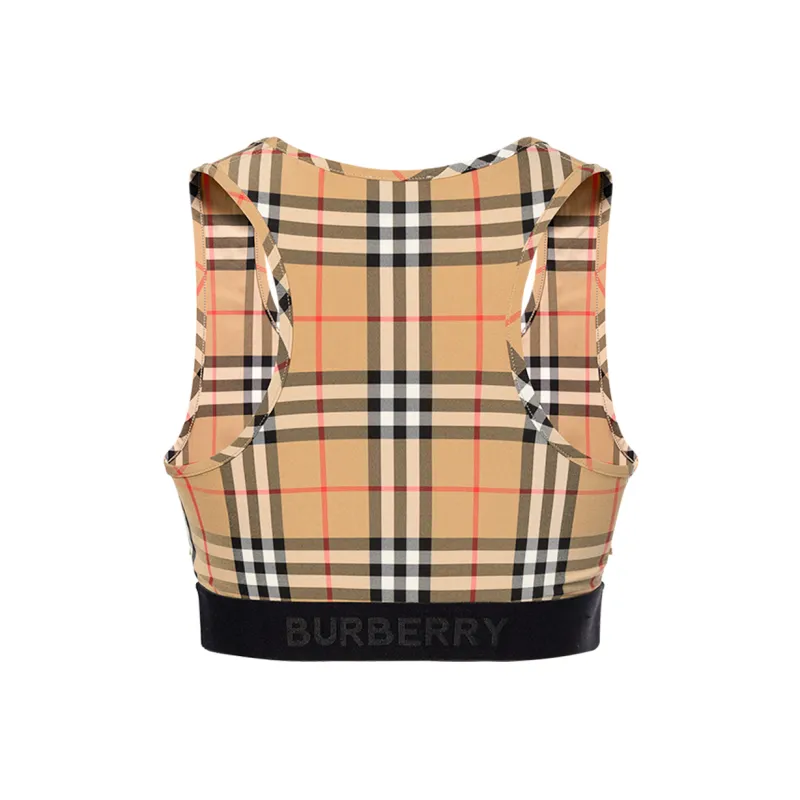 Burberry Logo Detailed Vintage Check Bra Top-1