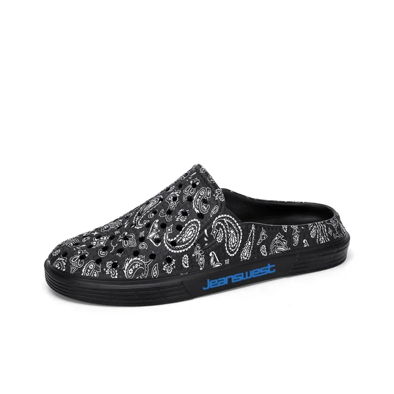 JEANSWEST Odor Resistant Abrasion Resistant Slip Resistant Closed Toe Slippers Men's-1