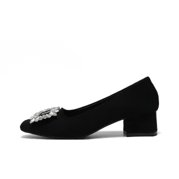 Be Good Chunky Heel High Heels 5cm Women's Black