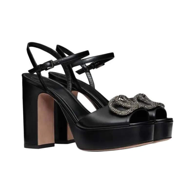 Valentino Vlogo One Strap Sandals 11.5cm Women's Black-1