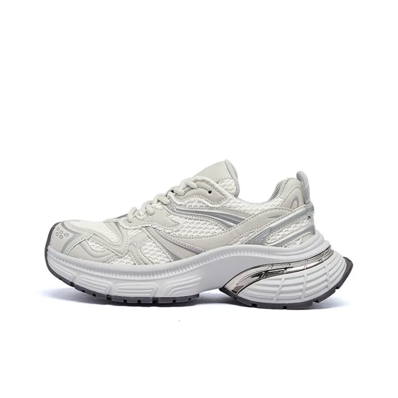 A Poinsettia Princess Cushioned Slip Resistant Abrasion Resistant Low Top Chunky Sneakers Women's-0