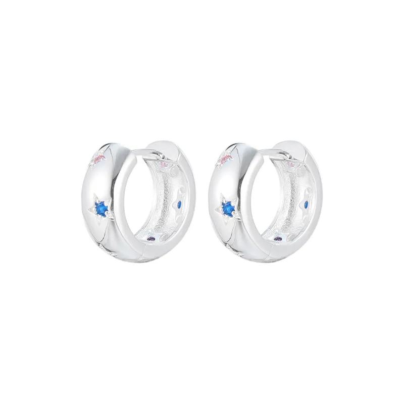 EAR PARTNER 925 Sterling Silver Needle Earrings Women's-0