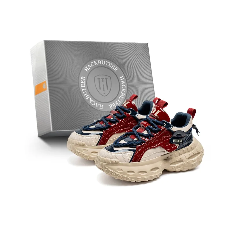 HACKBUTEER Low Top Chunky Sneakers Men's Box-0