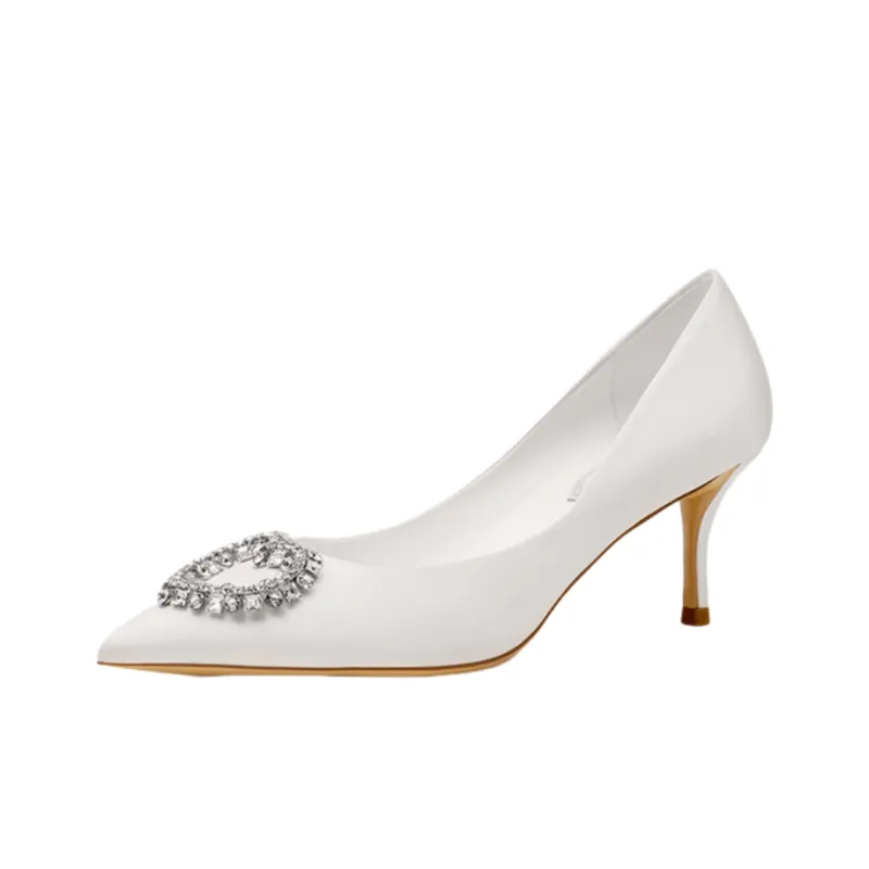 Houseofavenues High Heels Women's White-2