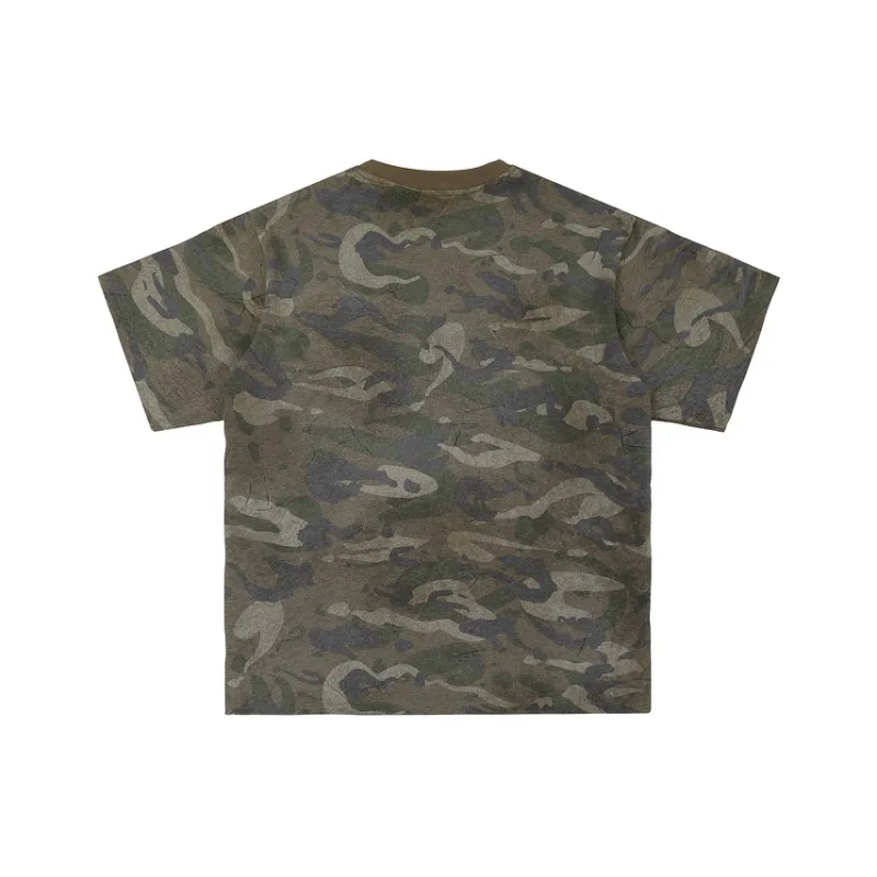 YUZHAOLIN Summer Loose Fit Couple Top Unisex Camouflage-1