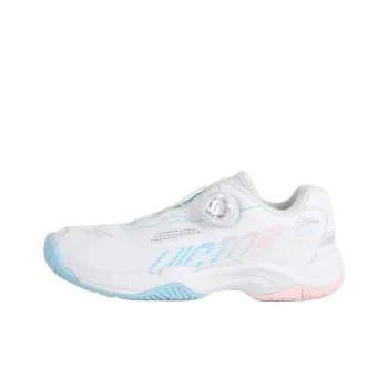 VICTOR Slip Resistant, Abrasion Resistant, Breathable Low Top Badminton Shoes Women's White Blue Pink