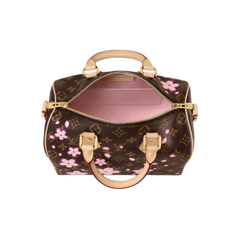 LOUIS VUITTON X Takashi Murakami Cherry Blossom Speedy Bandouliere 25 Sakura Brown-3