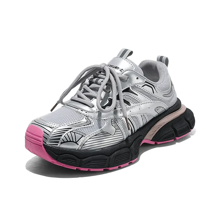 JEANSWEST Lightweight Anti Slip Low Top Chunky Sneakers Women's-4