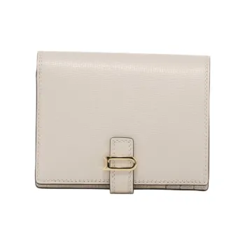 Delvau Cow Leather Wallet Unisex Gray