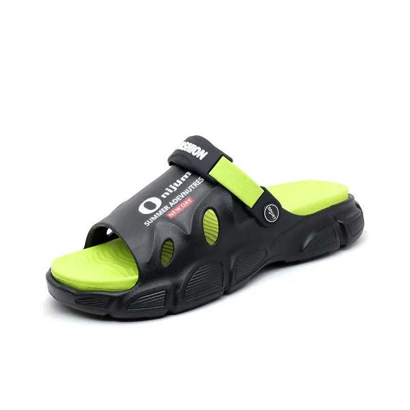 NANJIREN EVA Graffiti Slip Resistant Abrasion Resistant Cushioning Slide Slippers Men's-11